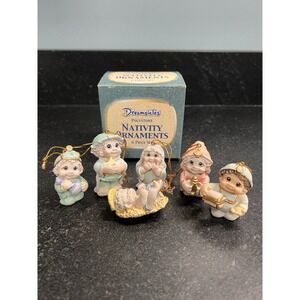 DreamSicles Polystone  Nativity Small  Ornaments‎ Six Piece Set With Box